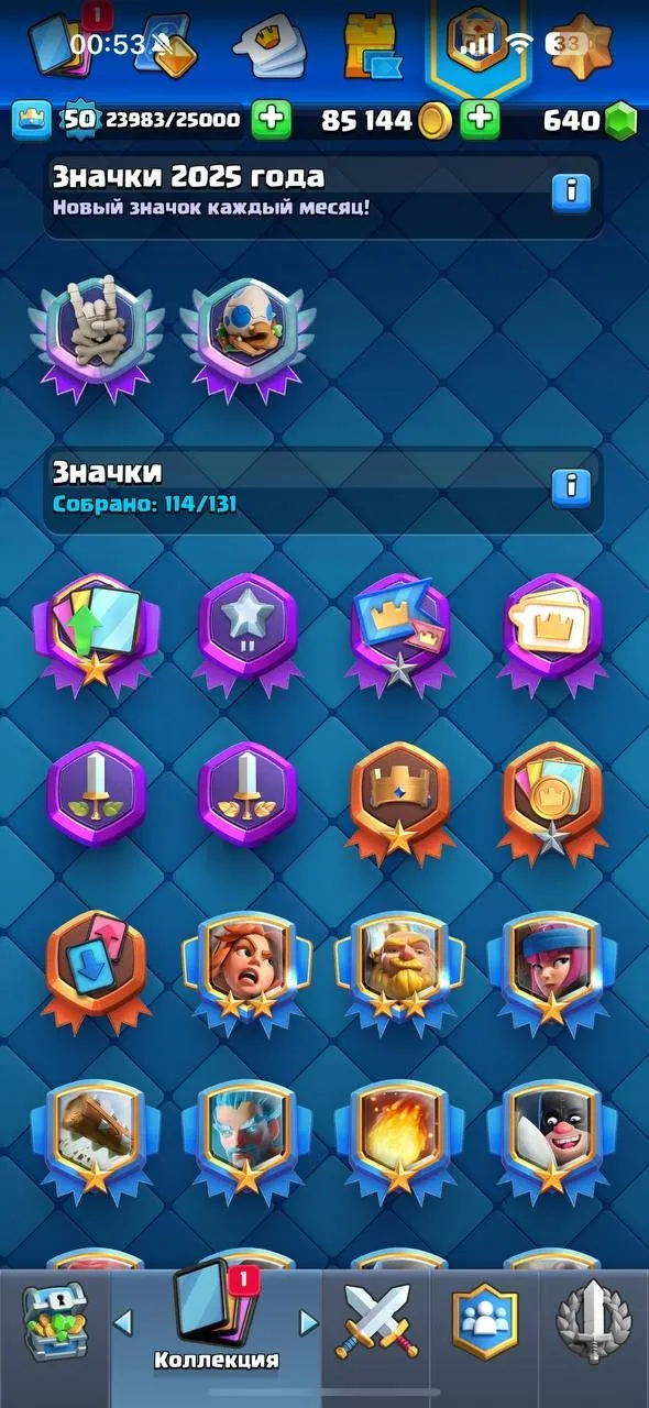 CR524 15005 Trophies - 120 Cards - 11 Evolutions - 52 Emotes - 640 Gems - Free Name Change