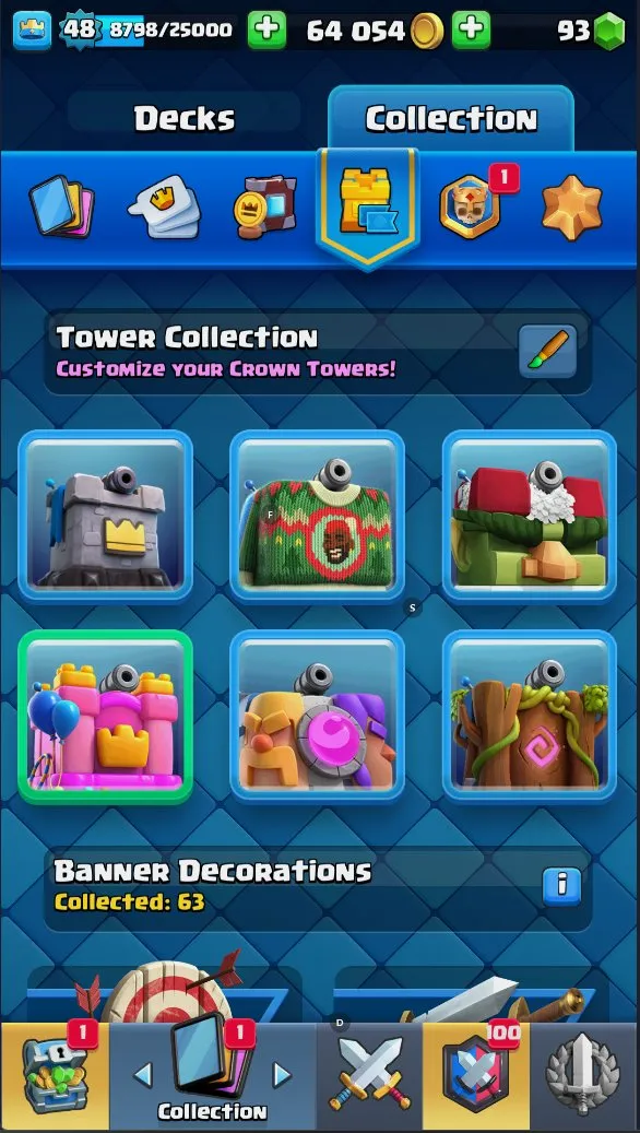 CR610 DL2 KT14 lvl 48 MAX 2 14 lvl 3 EVO 9 9124 trophies emo 62 towers 6 93 gems 64k gold