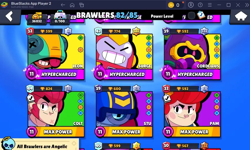 36.000 TROPHY ⭐ 82 BRAWLERS ⭐ 127 SKINS ⭐ 20 MAX ⭐ 9 HYPERCHARGE ⭐ INSTANT DELIVERY ⭐ FULL ACCESS ⭐ SEE SCREENSHOTS