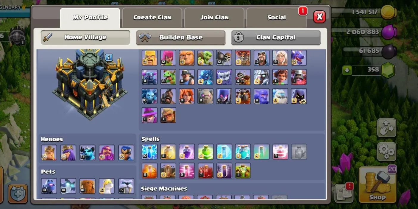 COC527 TH17 SULTAN Maxed Strong Defense High Heroes 100 100 73 75 50 Strong Troops Ready for War (G)