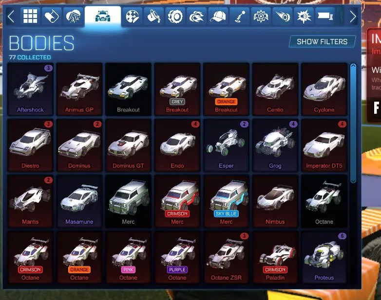 STOCK506 //Crimson, Orange, Pink and Purple Octane, Imperator DT5, Dominus, Endo, Dissolver, Mainframe, Shattered, Party Time, Parallax, Exotic Drop x124