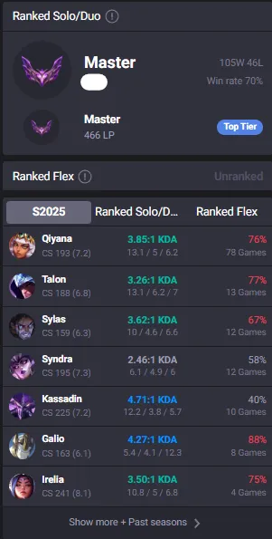 300LP Decay🔥Now Master 70%WR Handleveled💎13K BE 6Skins✅Lifetime Ownership Guarantee - Never Taken Back