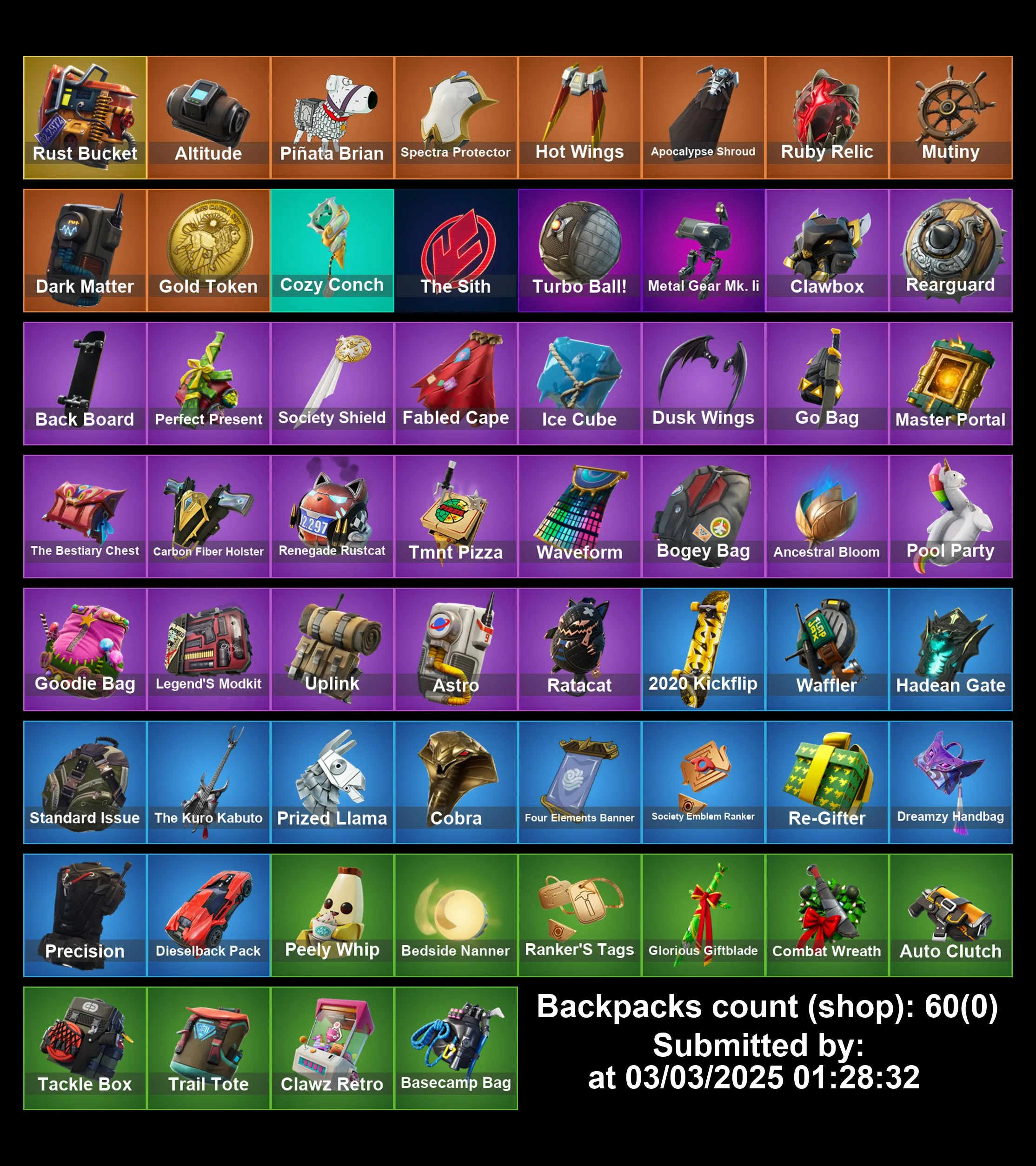 [PC/PS4-5/XBOX] 63 Skins | The Reaper | Elite Agent | Take The L | Mako | Carbide | Orange Justice | Peely | Reverie | Jump Shot | Wing Man | Full Email Access
