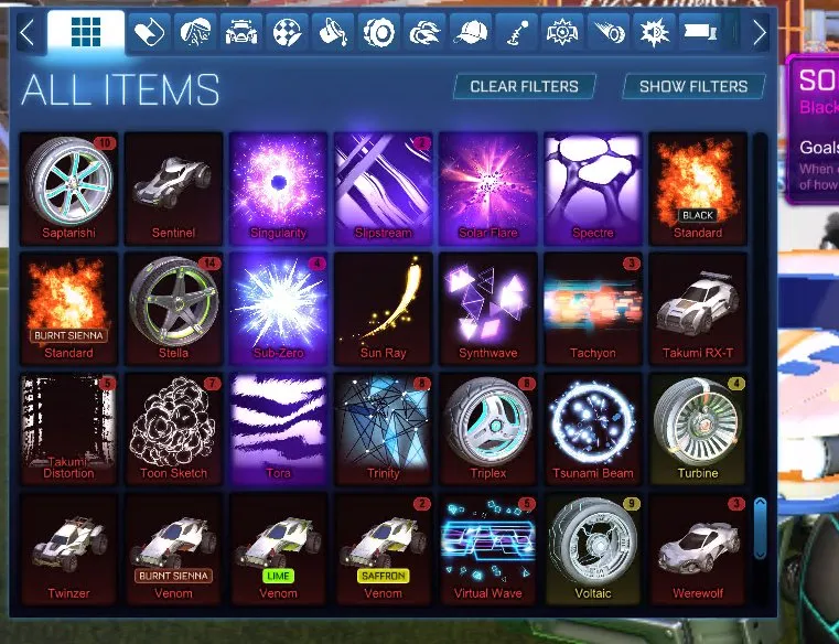 STOCK479 //Titanium White Octane, Fennec, 49 Black Markets (20XX, Dissolver, Mainframe, Fire God, Trigon, Popcorn, Dueling Dragons, Hellfire, Heatwave), Painted Hotshot/Paladin/Merc, Santa Fe, Hypnotik, Infinium, REEVRB, Draco, K2, Exclusive Wheels