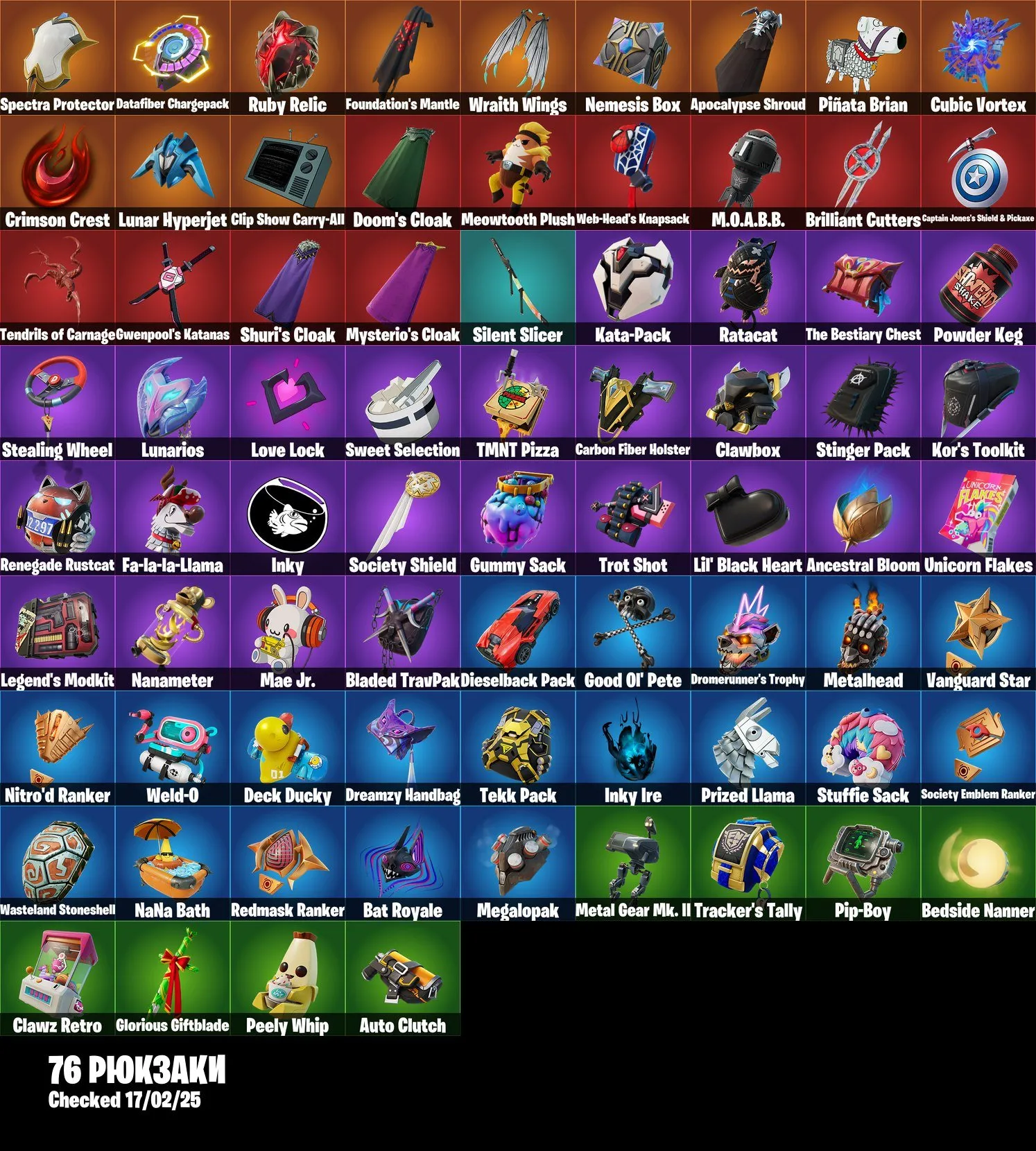 F1172 53 Skins | Mail Change | Time Brella | Paradigm (Reality-659), Torin, Doom, The Operator, The Cube Queen, Spider-Man 