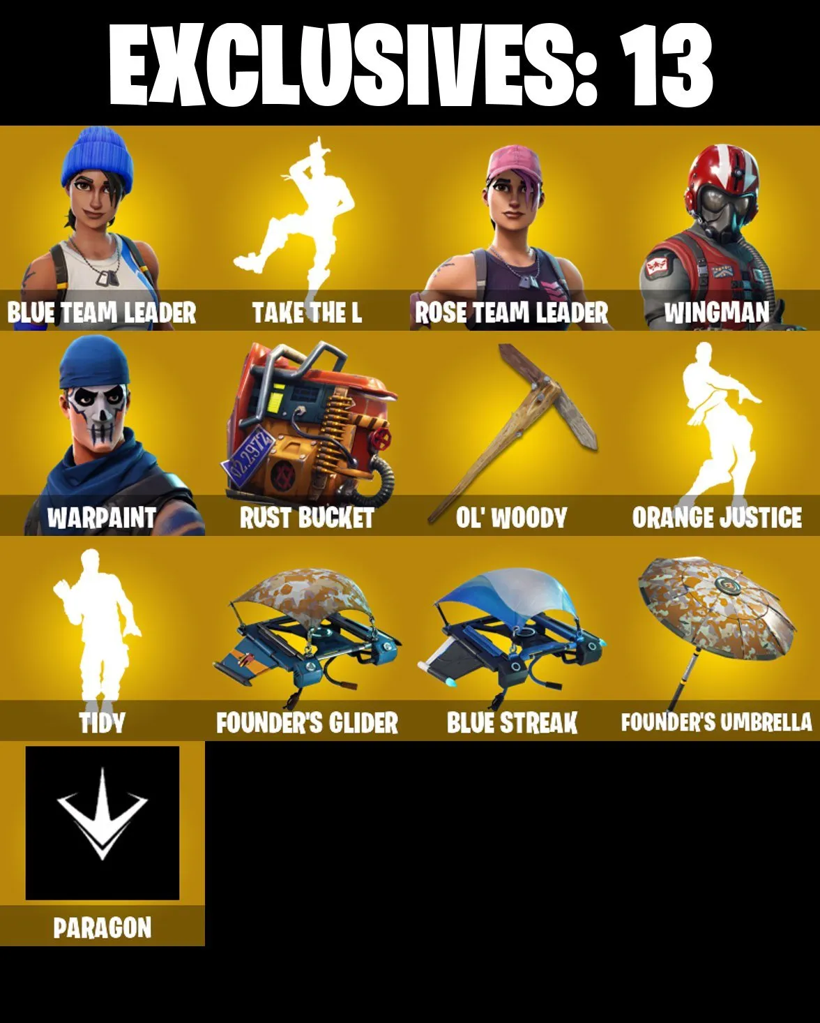 F1141 OG STW/OLD PVE | Super Deluxe Edition | Wingman | Calamity | DJ Yonder | 23 Skins | 19 Gliders | 20 Backblings 