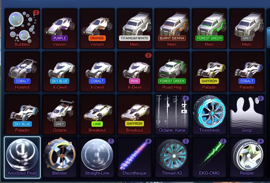 STOCK602 Fennec, TW Merc, Painted Venom, 130 Exotic Drops, Many Black Market Decals & Goal Explosions