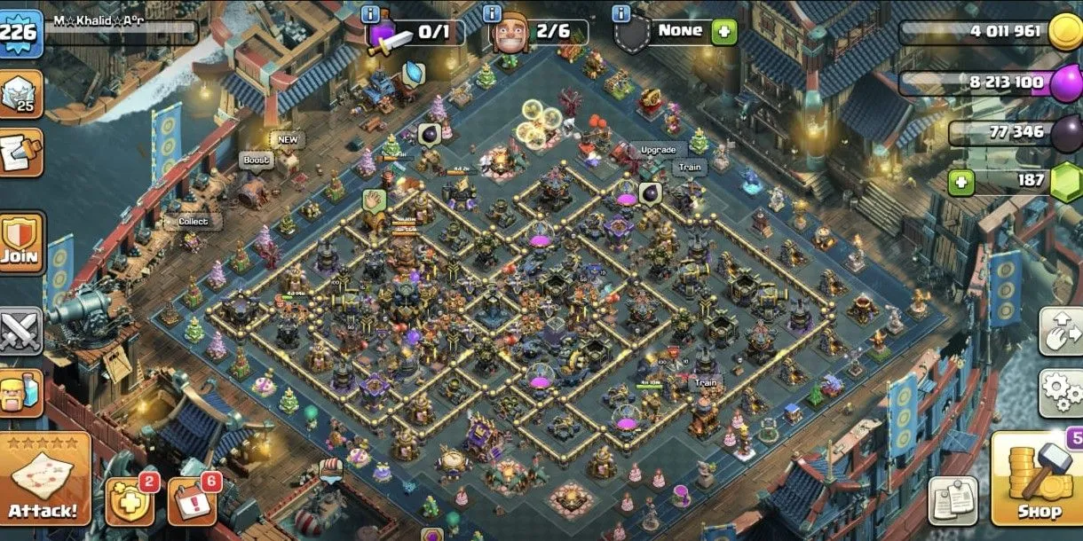 COC546 TH17 DEFENSE AND STRONG TROOPS HEROES 100 100 80 50 HIGH PETS EQUIPMENT 2506 TROPHIES (G)
