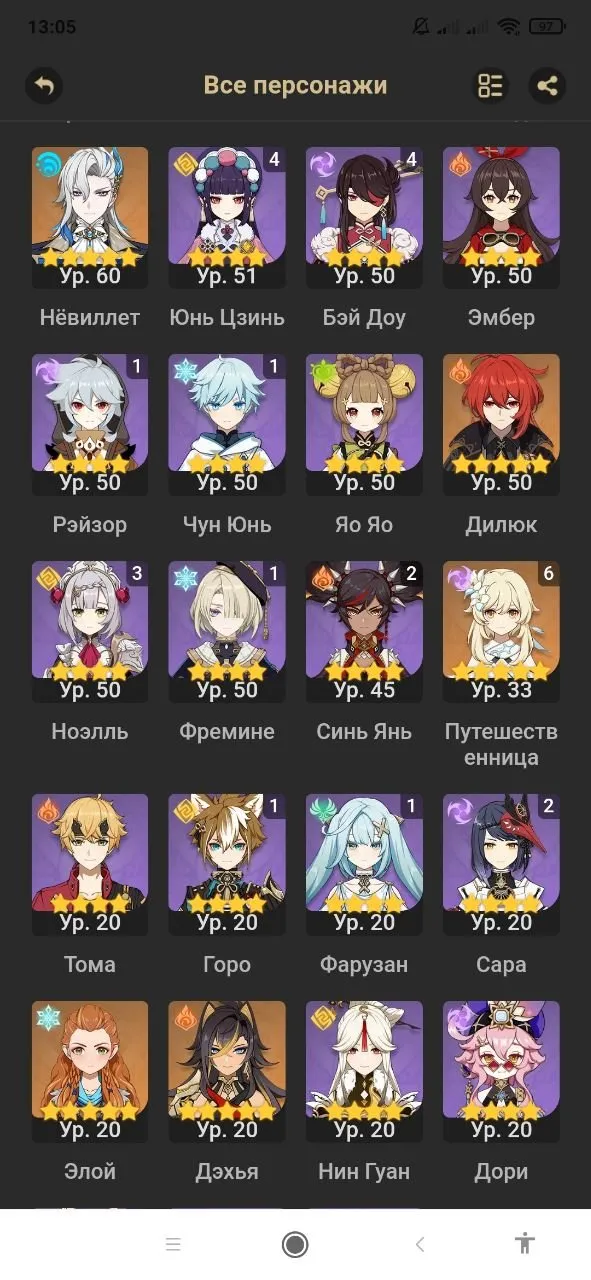 GI1140 High AR57, Zhongli, Nahida, Neuvillette, Tartaglia, Dehya, Diluc, Mona, Alhaitham, Klee, Qiqi Account 