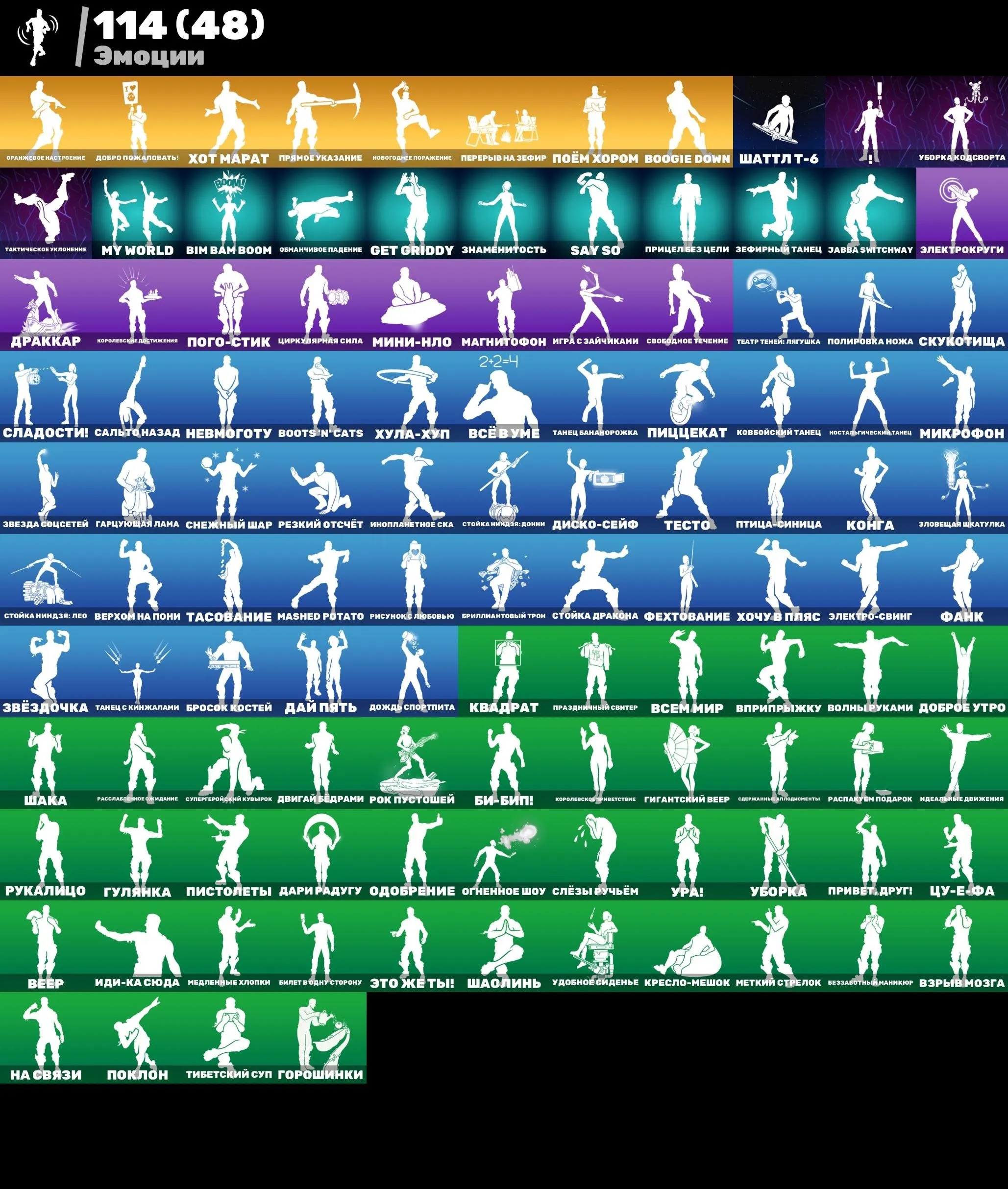 F991 108 Skins Account with 118 Pickaxes, 114 Emotes, 111 Gliders, and 700 Vbucks