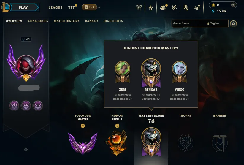 🔥Master 78%WR Handleveled🚀 +26/-15LP Gains💎16K BE 36Champs 9Skins⭐Name Changeable✅Lifetime Ownership Guarantee - Never Taken Back