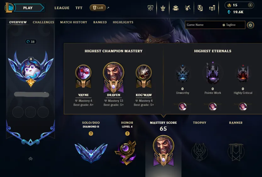 Diamond 1 MMR🔥Diamond 2 24LP Handleveled💎19K BE 10Skins⭐Name Changeable✅Lifetime Ownership Guarantee - Never Taken Back