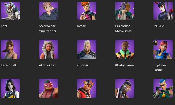 F1045 80 Skins, 85 Picks, 1400 V-Bucks, Astria, Dory Electrics, Peter Griffin, Mandalorian, Optimus Prime, Eren Jaeger, Renzo the Destroyer, Mizuki, Solid Snake 