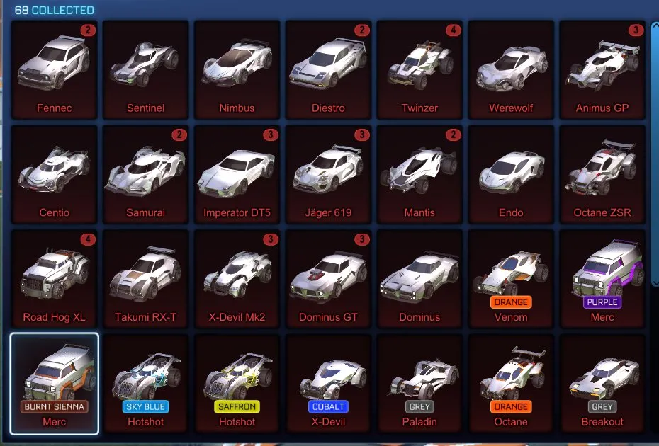 STOCK432 //Fennec, 68 Cars, 34 Black Market, Painted and Rare Items, Wheels, Check Screenshots
