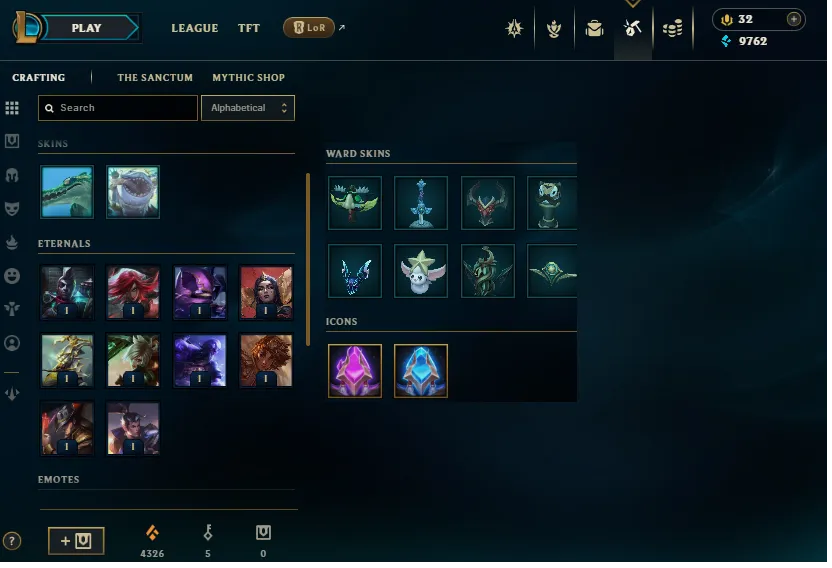 HUGE SALE!🔥LVL220 Emerald 4 80%WR💎203Skins 6Mythics⭐Name Changeable✅Lifetime Ownership Guarantee ⸱ Never Taken Back