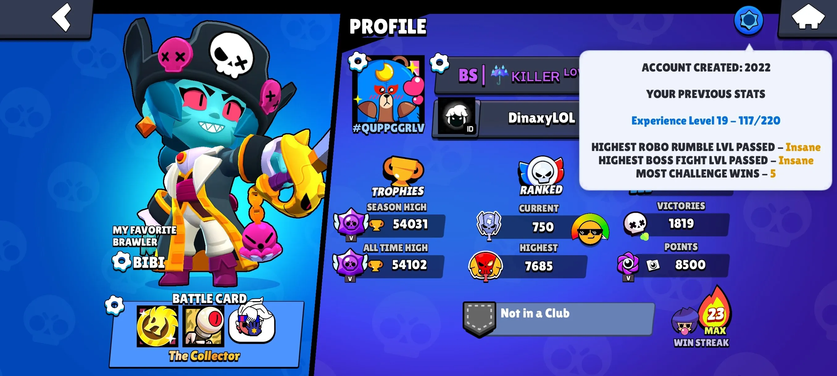 BS1922 54031 Trophies | 76/96 Brawlers | 140 Skins | 10-11 Power Level | Hypercharged Rico Frank Belle Edgard Mortis Legendary Mythic Skins 