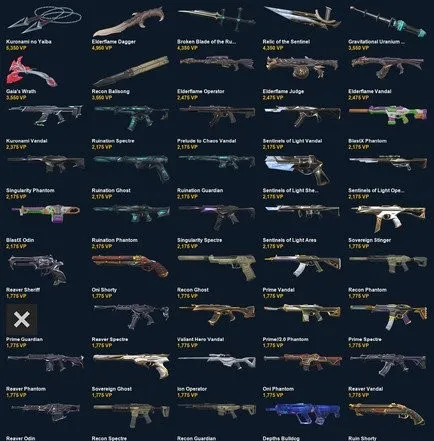 V117 //Sovereign Ghost, Reaver Odin, Prime Spectre, Retrowave Sheriff, Infinity Classic, Reaver Karambit, More (144 Skins), All Agents