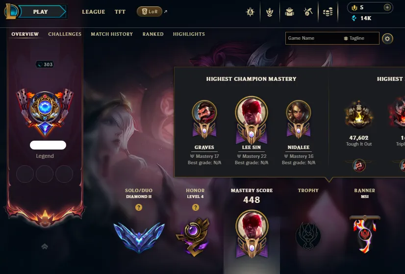 Master Decay🔥LVL303 Diamond 2 75LP💎171Champs 331Skins⭐Name Changeable🏆Challenger Icon✅Lifetime Ownership Guarantee - Never Taken Back