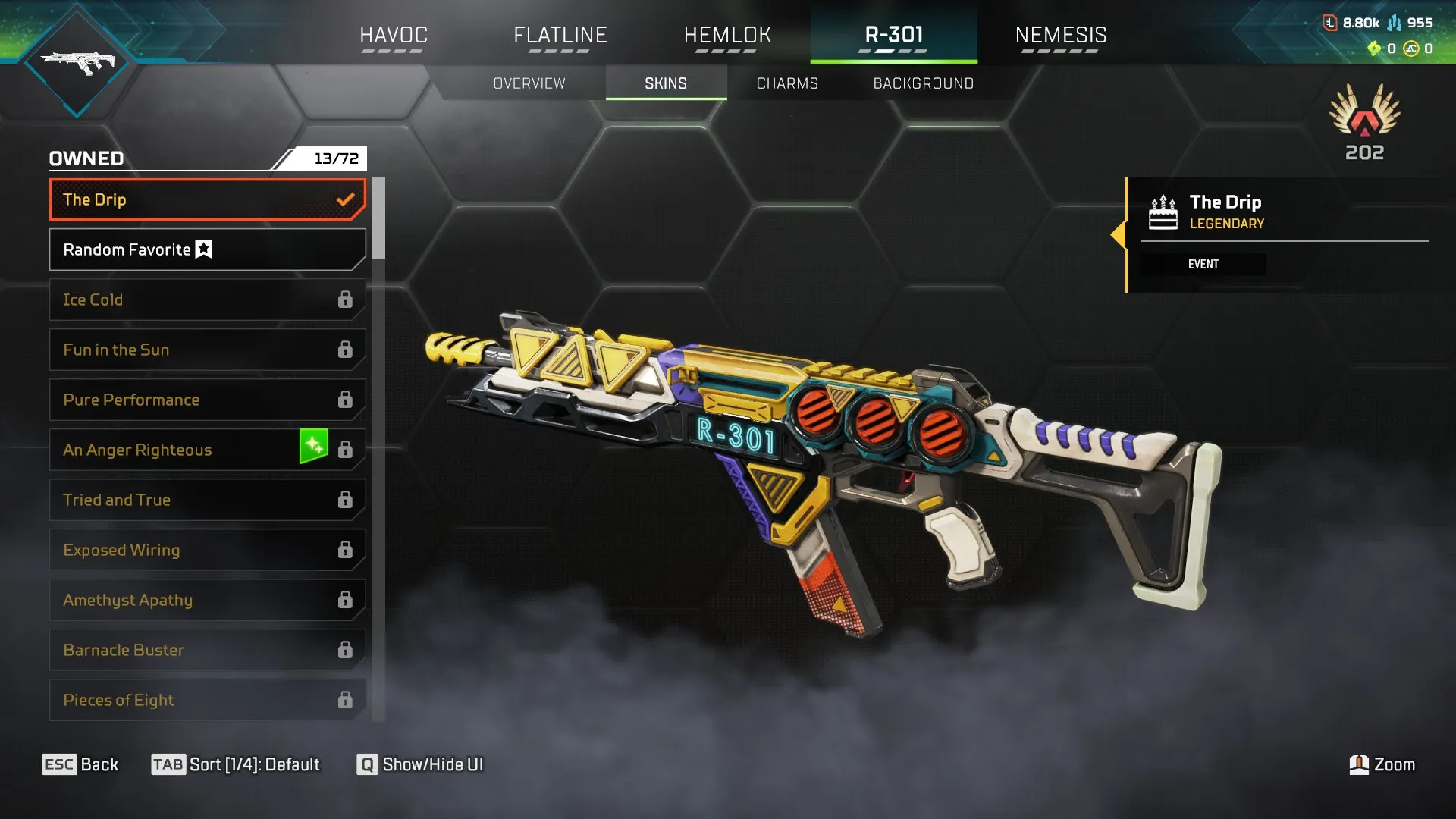 AP619 Heirloom Revenant Account with Death Grip, Imperial Assailant, Mail Order Monster, Sea Legs and Rare Weapon Skins