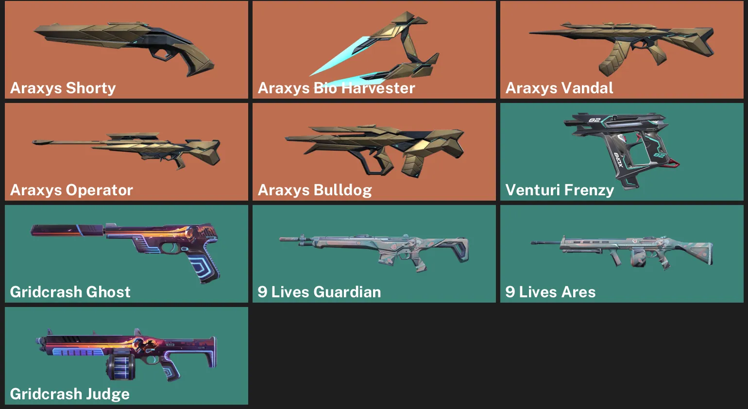 🌍EU 🎮 UNRANKED 💎 Araxys Shorty 💎 Araxys Bio Harvester 💎 Araxys Vandal 💎 Araxys