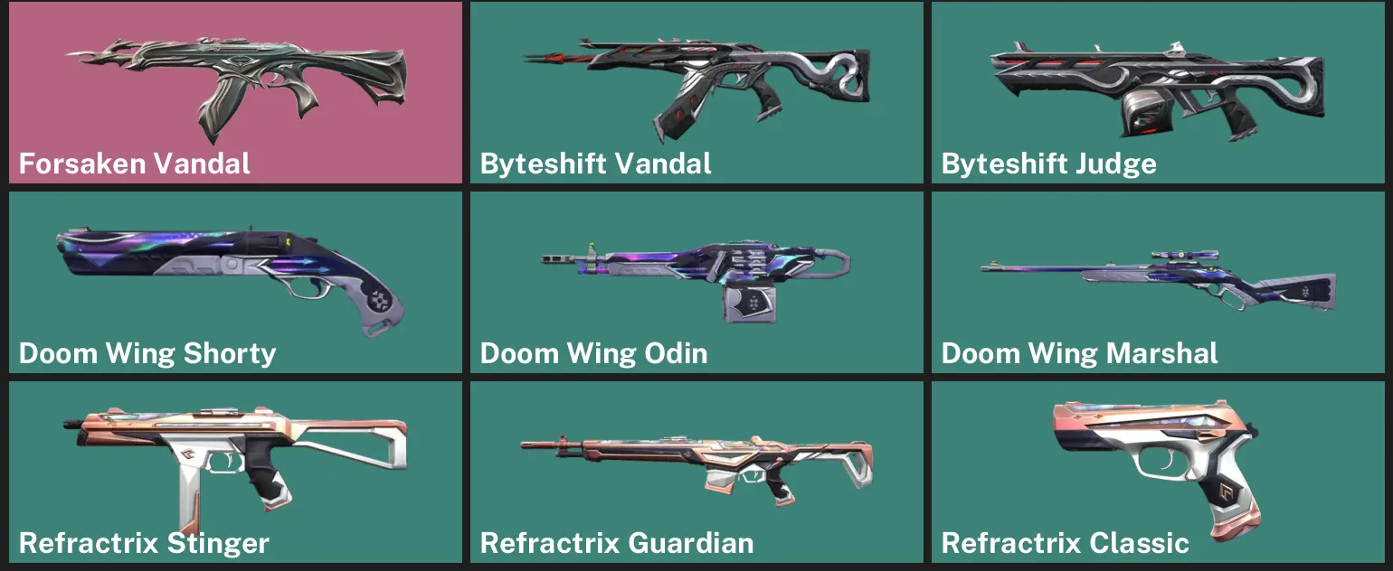 🌏AP 🎮 RANKED READY ✨ Forsaken Vandal ✨ Byteshift Vandal ✨ Byteshift Judge ✨ Doom