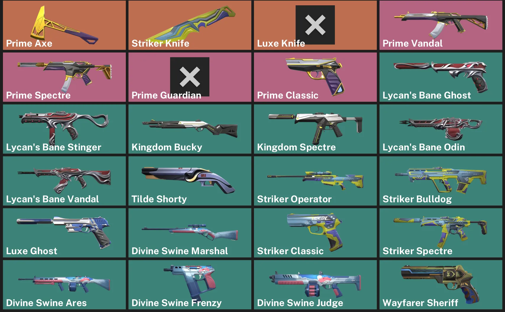 🌍EU 🎮 RANKED READY ⚡ Prime Axe 🔪 Striker Knife 🔪 Luxe Knife ⚡ Prime Vandal ⚡