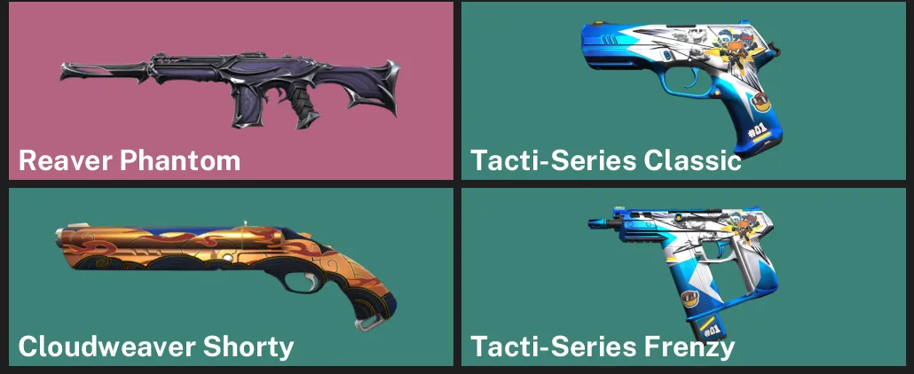 🌍EU 🎮 UNRANKED ⚡ Reaver Phantom ✨ Tacti-Series Classic ✨ Cloudweaver Shorty ✨