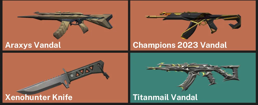 🌍EU 🎮 RANKED READY 💎 Araxys Vandal ✨ Champions 2023 Vandal 👽 Xenohunter Knife ✨