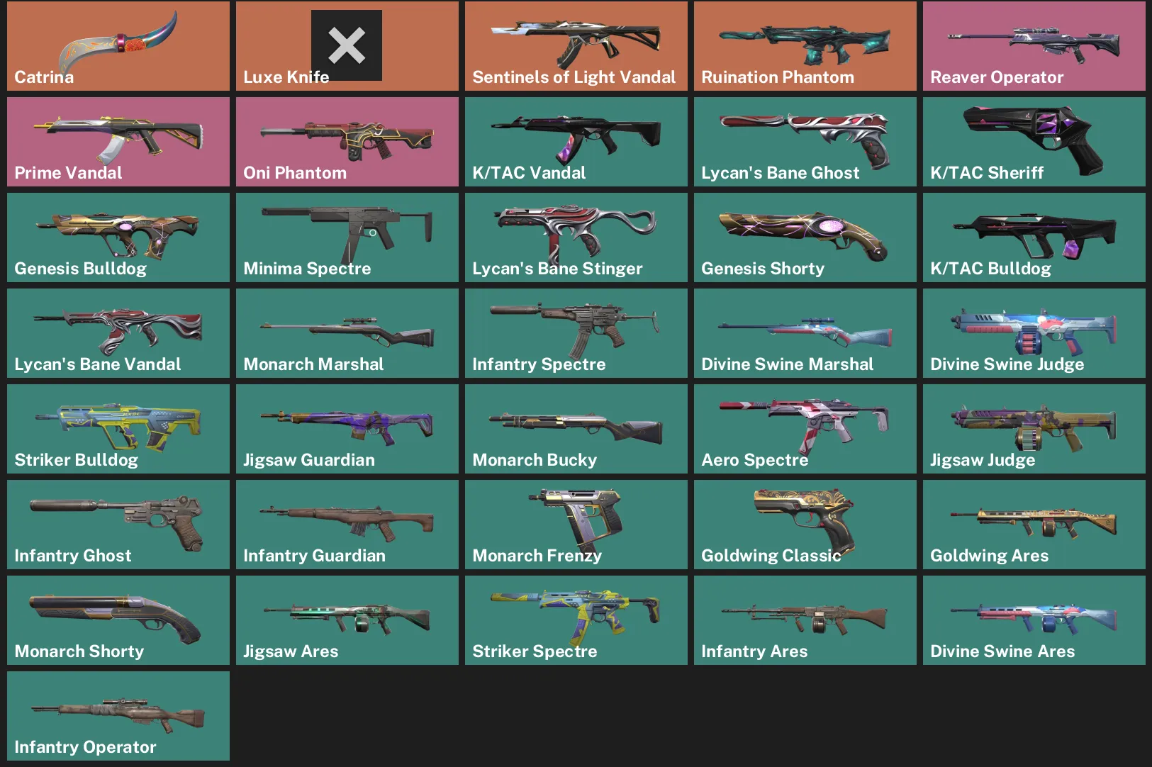 🌎NA 🎮 RANKED READY ✨ Catrina 🔪 Luxe Knife 🌟 Sentinels of Light Vandal ✨