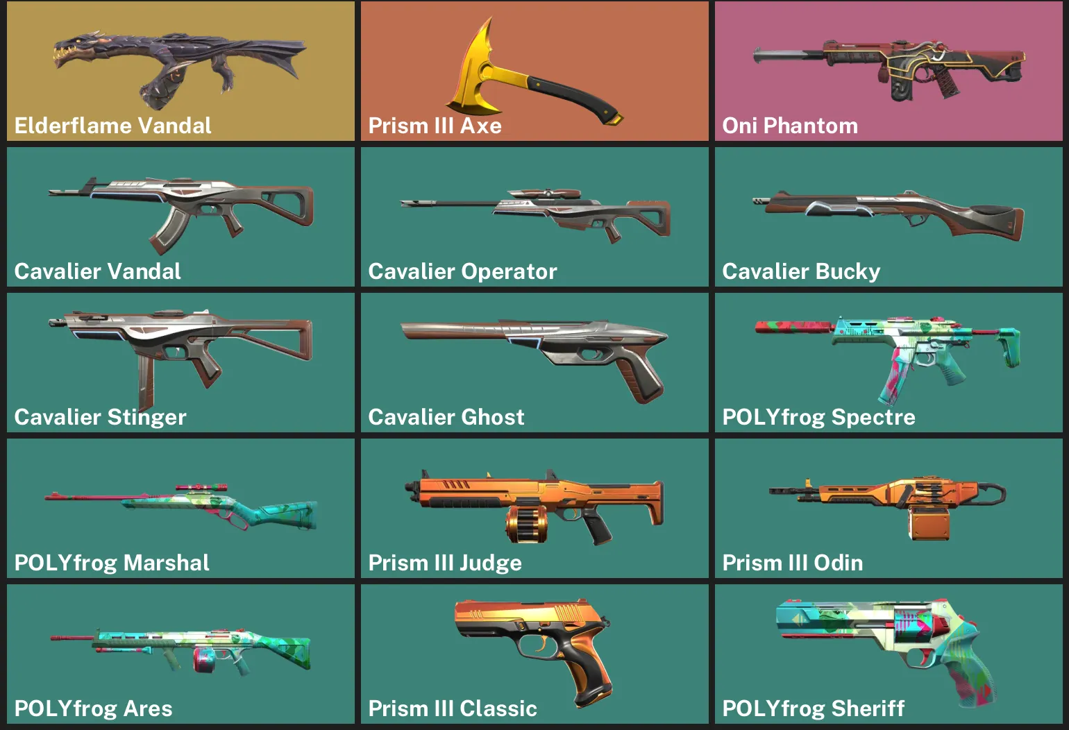 🌍EU 🎮 RANKED READY 🐲 Elderflame Vandal 🔪 Prism III Axe 🐉 Oni Phantom ✨ Cavalier