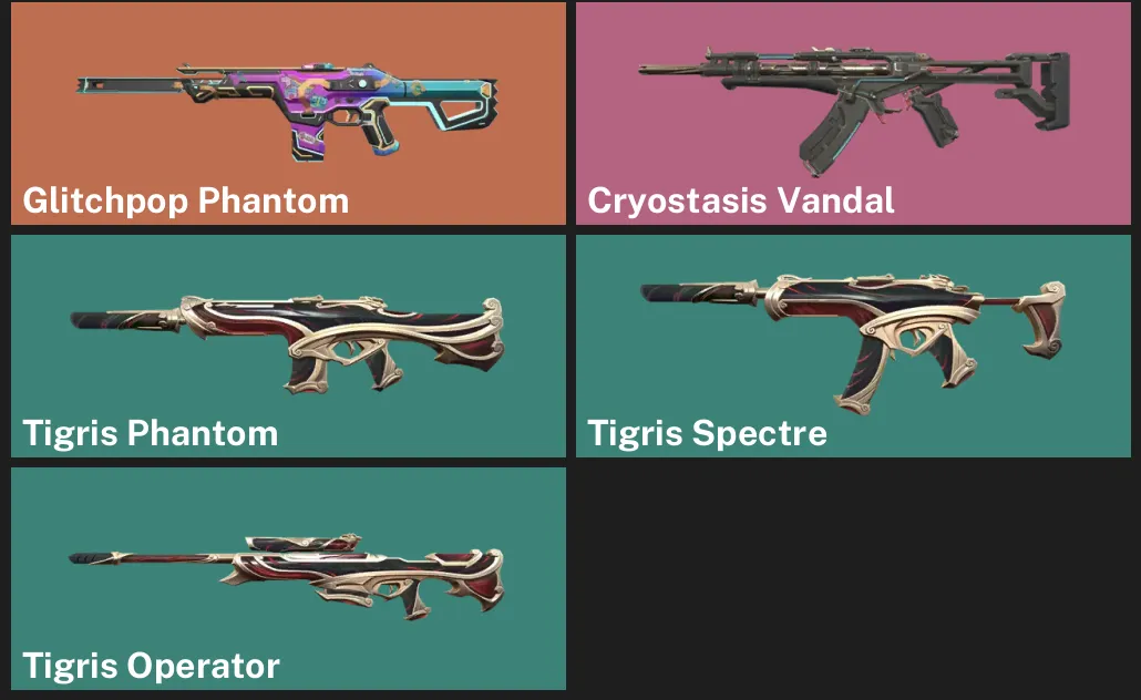 ๐EU ๐ฎ RANKED READY ๐ฅ Glitchpop Phantom โจ Cryostasis Vandal โจ Tigris Phantom โจ