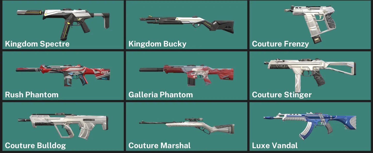 🌎NA 🎮 UNRANKED ✨ Kingdom Spectre ✨ Kingdom Bucky ✨ Couture Frenzy ✨ Rush Phantom