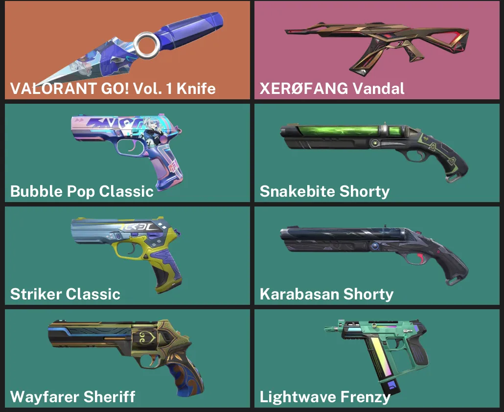 🌏AP 🎮 RANKED READY 🔪 VALORANT GO! Vol. 1 Knife 🔪 XERØFANG Vandal ✨ Bubble Pop