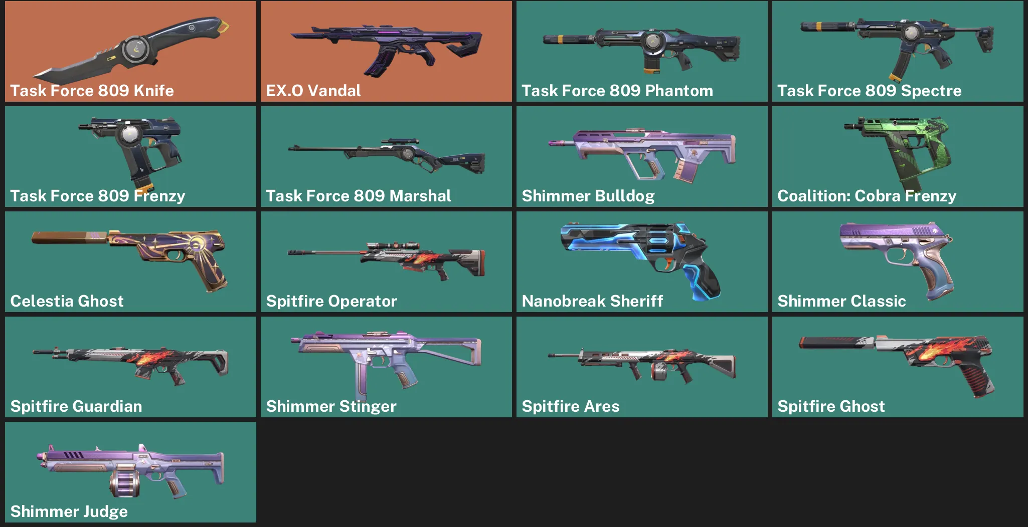 🌏AP 🎮 RANKED READY 🔪 Task Force 809 Knife ✨ EX.O Vandal ✨ Task Force 809 Phantom