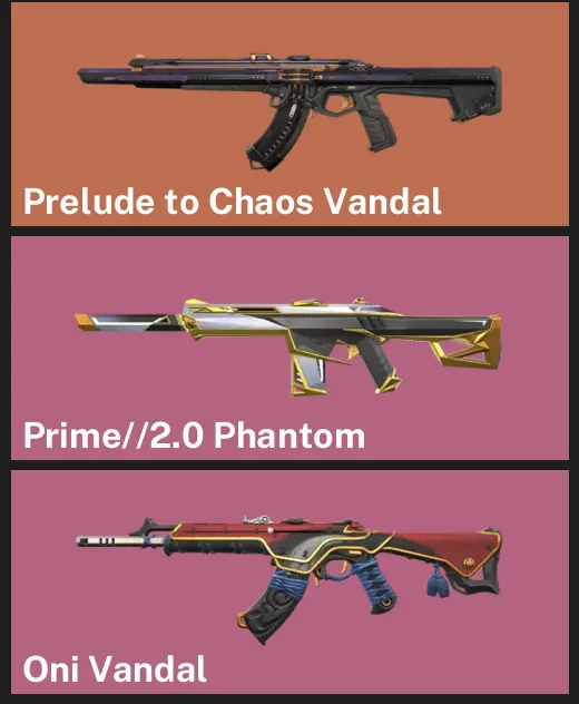 🌏AP 🎮 RANKED READY ✨ Prelude to Chaos Vandal ⚡ Prime//2.0 Phantom 🐉 Oni Vandal