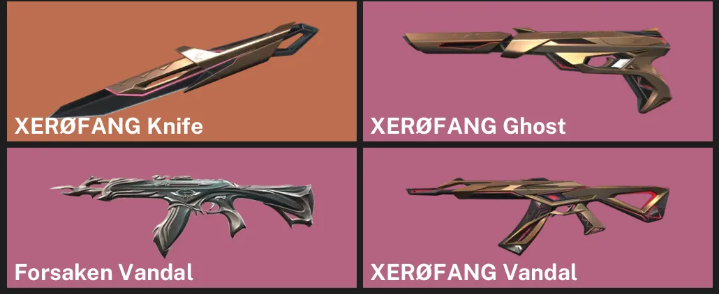 🌎NA 🎮 UNRANKED 🔪 XERØFANG Knife 🔪 XERØFANG Ghost ✨ Forsaken Vandal 🔪 XERØFANG
