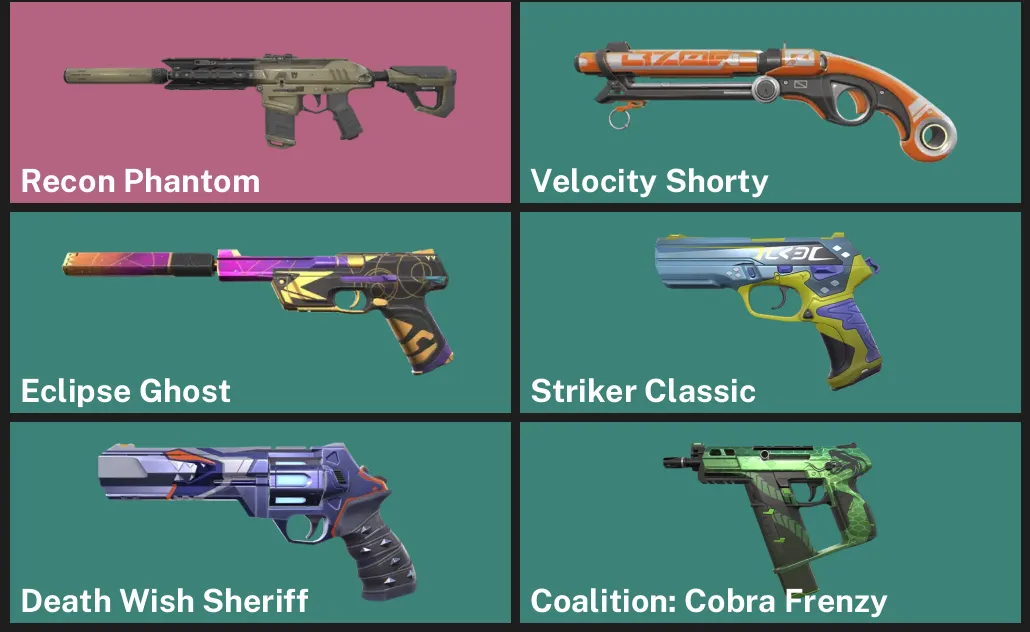 🌏AP 🎮 RANKED READY 🎯 Recon Phantom ✨ Velocity Shorty ✨ Eclipse Ghost ✨ Striker