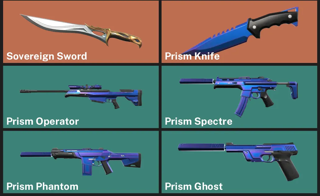 🌎NA 🎮 UNRANKED 🔥 Sovereign Sword 🔪 Prism Knife ✨ Prism Operator ✨ Prism Spectre