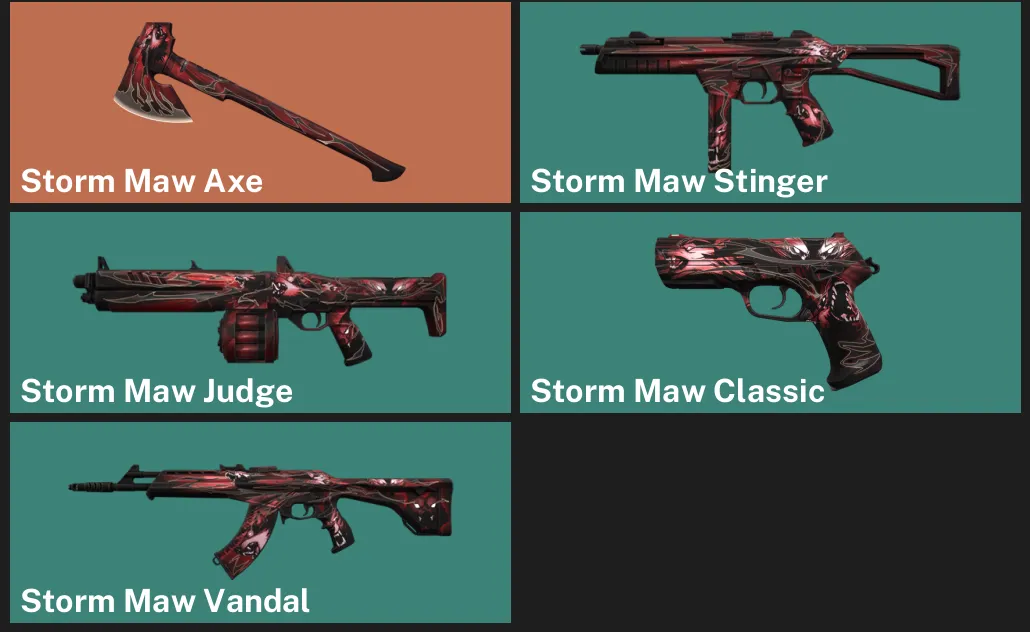 🌎NA 🎮 UNRANKED 🔪 Storm Maw Axe ✨ Storm Maw Stinger ✨ Storm Maw Judge ✨ Storm Maw