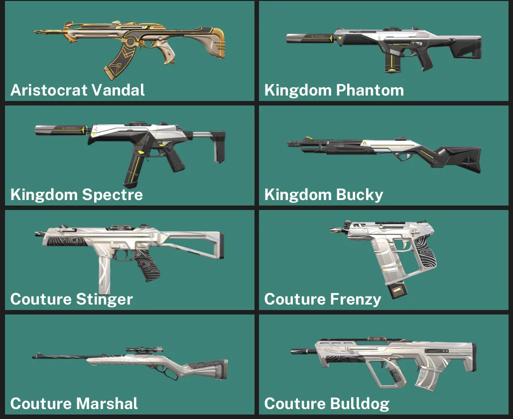 🌍EU 🎮 RANKED READY ✨ Aristocrat Vandal ✨ Kingdom Phantom ✨ Kingdom Spectre ✨