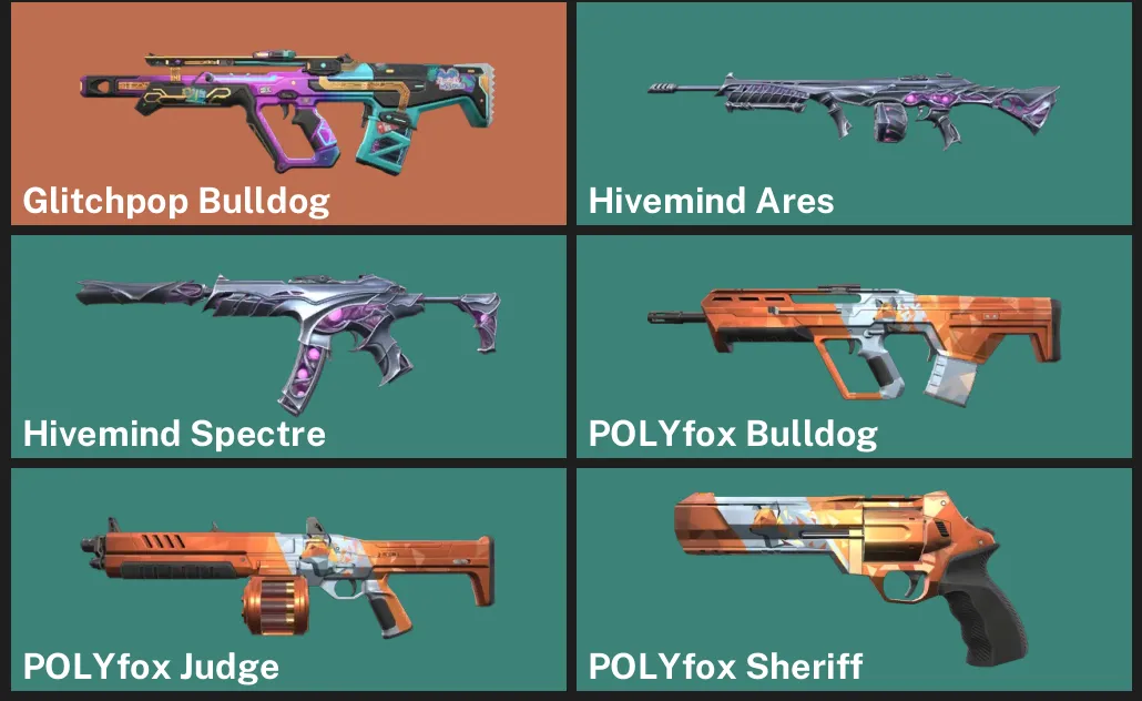 🌏AP 🎮 UNRANKED 💥 Glitchpop Bulldog ✨ Hivemind Ares ✨ Hivemind Spectre ✨ POLYfox