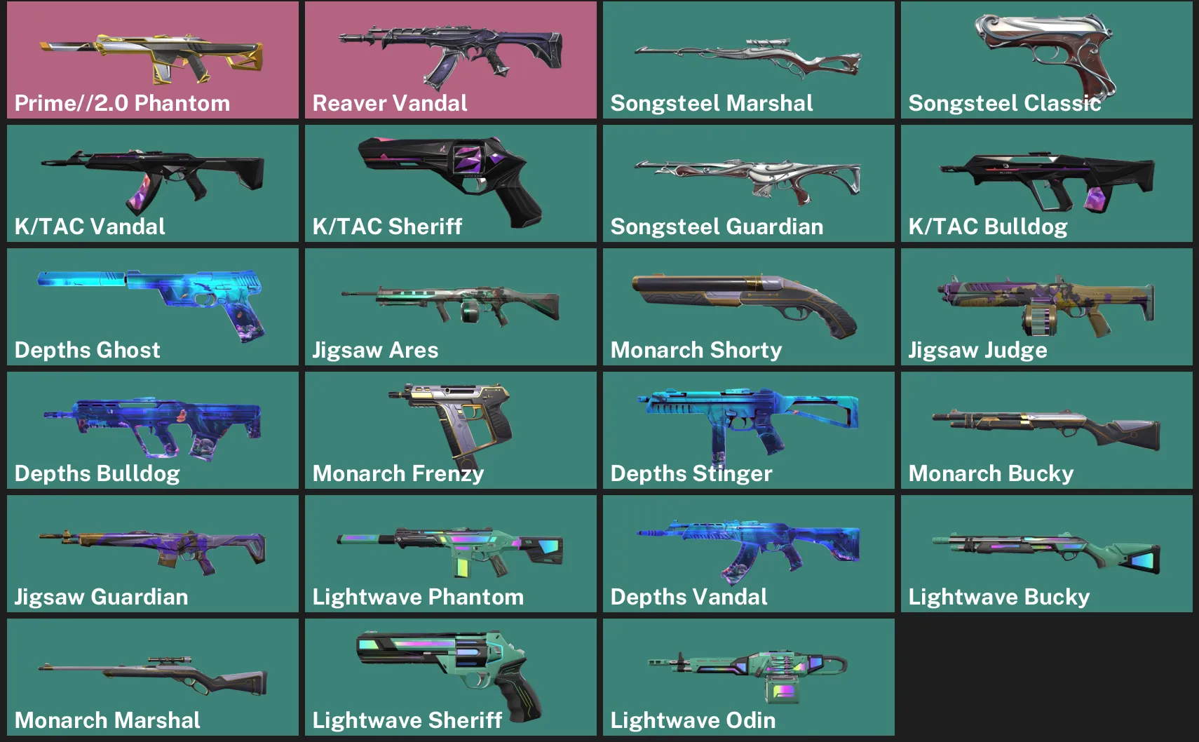 ๐AP ๐ฎ RANKED READY โก Prime//2.0 Phantom โก Reaver Vandal โจ Songsteel Marshal โจ