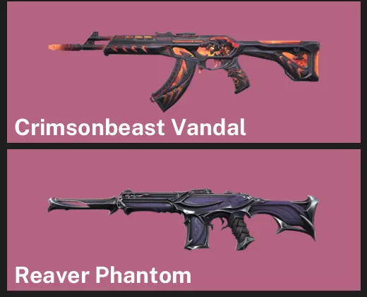 🌎NA 🎮 UNRANKED ✨ Crimsonbeast Vandal ⚡ Reaver Phantom