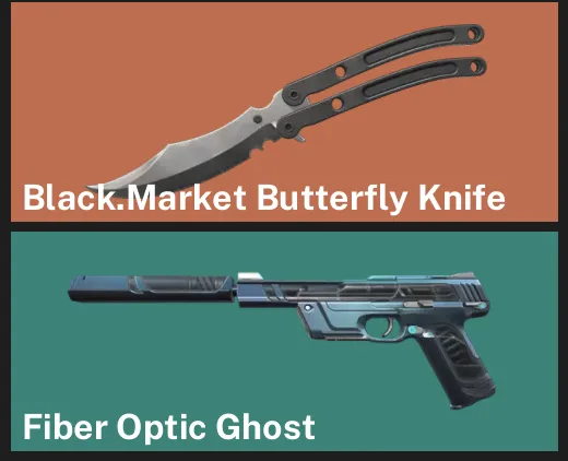 🌍EU 🎮 UNRANKED 🔪 Black.Market Butterfly Knife ✨ Fiber Optic Ghost