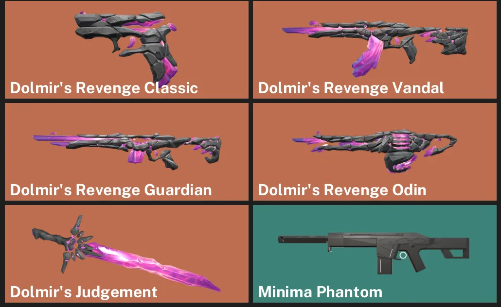 🌎NA 🎮 UNRANKED ✨ Dolmir's Revenge Classic ✨ Dolmir's Revenge Vandal ✨ Dolmir's