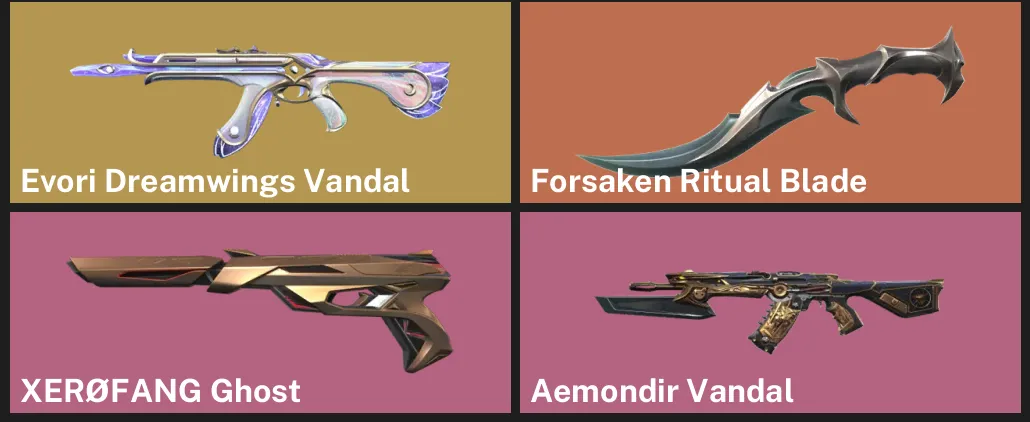 🌎NA 🎮 RANKED READY ✨ Evori Dreamwings Vandal 🔪 Forsaken Ritual Blade 🔪 XERØFANG