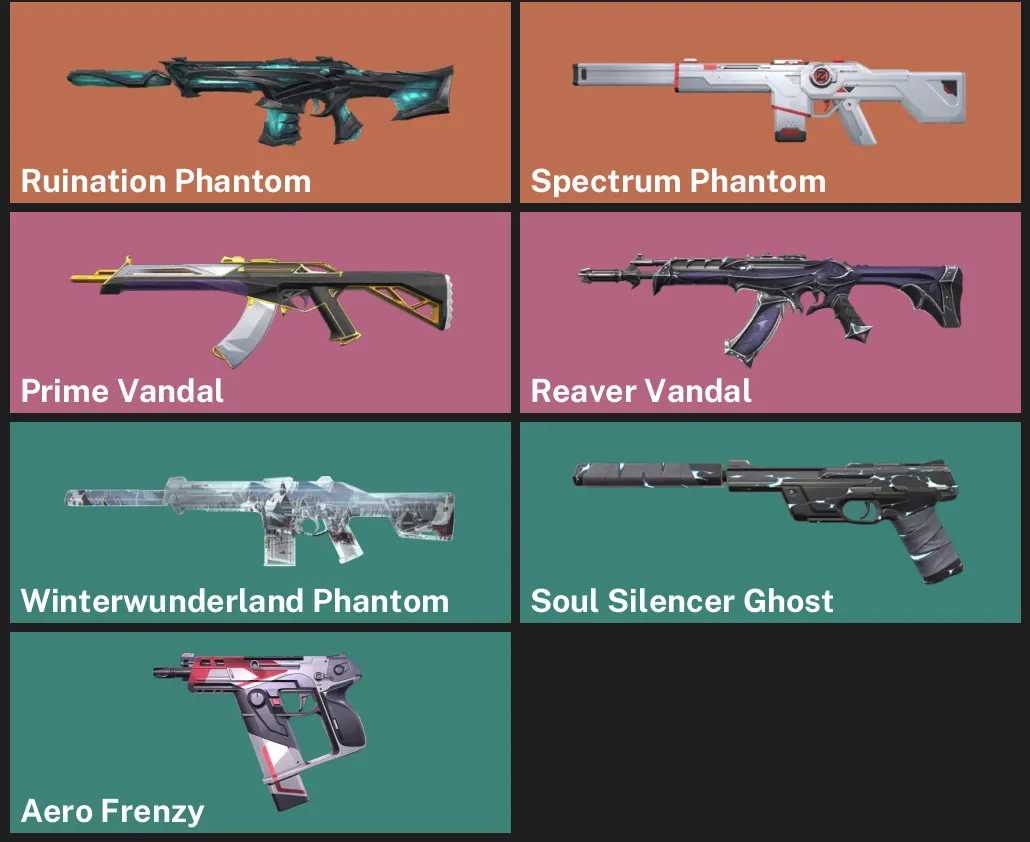 🌏AP 🎮 RANKED READY ✨ Ruination Phantom 🌈 Spectrum Phantom ⚡ Prime Vandal ⚡