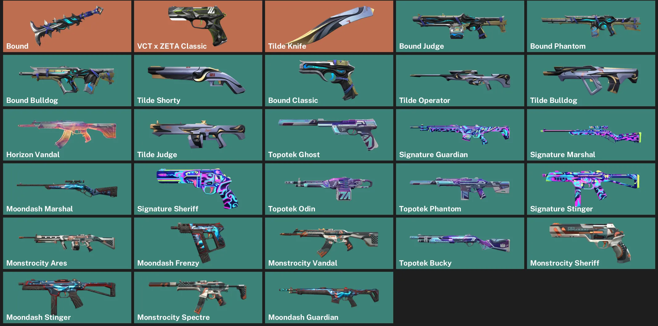 🌏AP 🎮 RANKED READY ✨ Bound ✨ VCT x ZETA Classic 🔪 Tilde Knife ✨ Bound Judge ✨