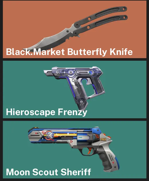 ๐NA ๐ฎ UNRANKED ๐ช Black.Market Butterfly Knife โจ Hieroscape Frenzy โจ Moon Scout