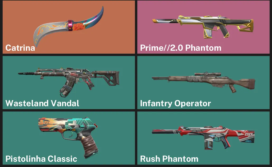 ๐EU ๐ฎ RANKED READY โจ Catrina โก Prime//2.0 Phantom โจ Wasteland Vandal ๐ช Infantry